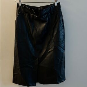 WD.NY Women’s Faux Leather Skirt